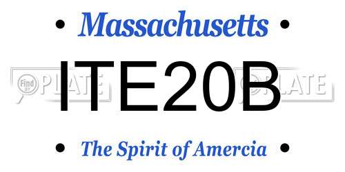 ITE20B Massachusetts License Plate