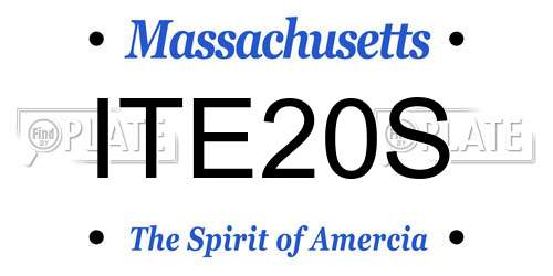 ITE20S Massachusetts License Plate