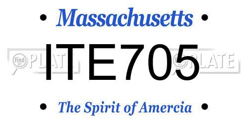 ITE705 Massachusetts License Plate