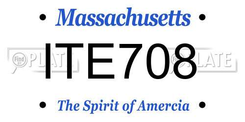 ITE708 Massachusetts License Plate