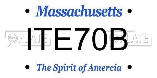 ITE70B Massachusetts License Plate
