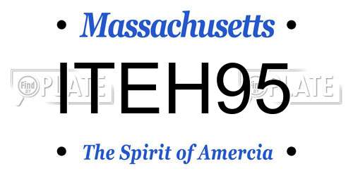 ITEH95 Massachusetts License Plate