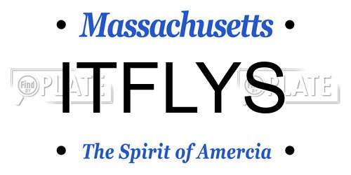 ITFLYS Massachusetts License Plate