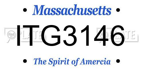 ITG3146 Massachusetts License Plate