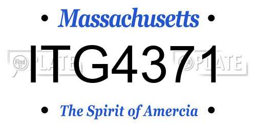 ITG4371 Massachusetts License Plate