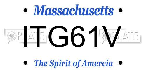 ITG61V Massachusetts License Plate