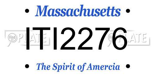 ITI2276 Massachusetts License Plate