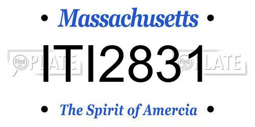 ITI2831 Massachusetts License Plate