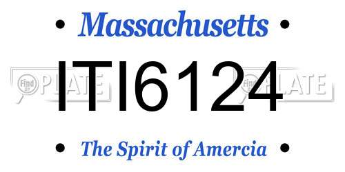 ITI6124 Massachusetts License Plate