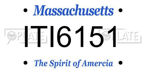 ITI6151 Massachusetts License Plate
