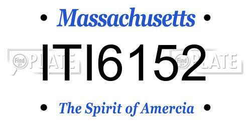 ITI6152 Massachusetts License Plate