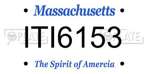 ITI6153 Massachusetts License Plate