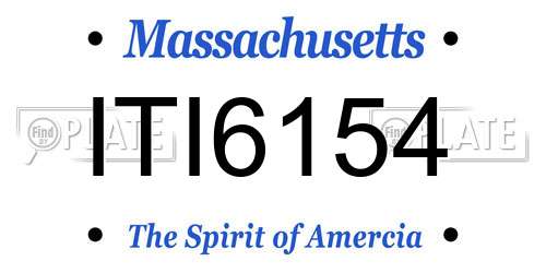ITI6154 Massachusetts License Plate