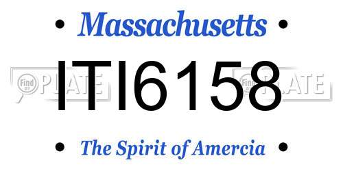 ITI6158 Massachusetts License Plate