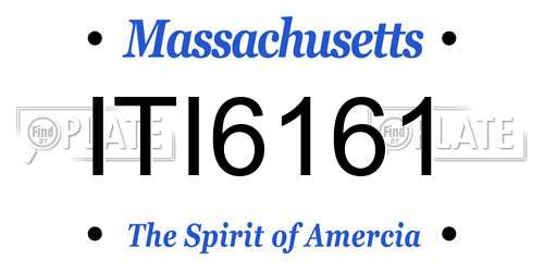ITI6161 Massachusetts License Plate