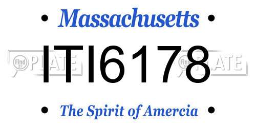 ITI6178 Massachusetts License Plate