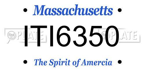 ITI6350 Massachusetts License Plate