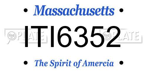 ITI6352 Massachusetts License Plate