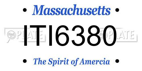 ITI6380 Massachusetts License Plate