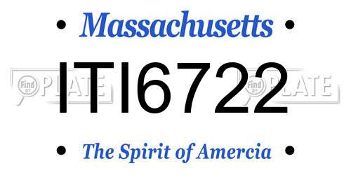 ITI6722 Massachusetts License Plate