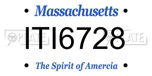 ITI6728 Massachusetts License Plate