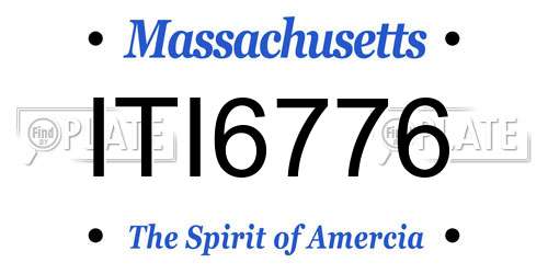 ITI6776 Massachusetts License Plate