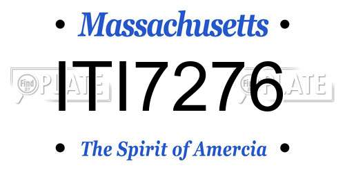 ITI7276 Massachusetts License Plate