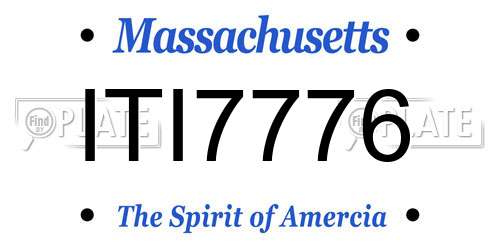 ITI7776 Massachusetts License Plate