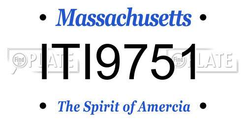 ITI9751 Massachusetts License Plate