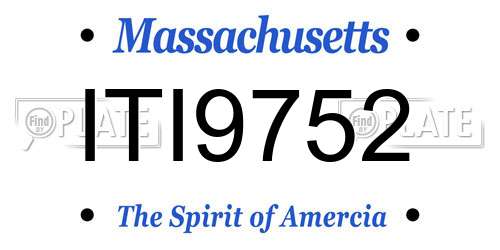ITI9752 Massachusetts License Plate