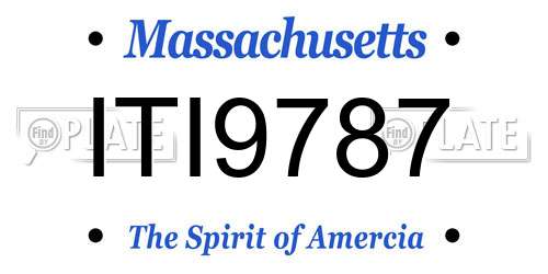 ITI9787 Massachusetts License Plate