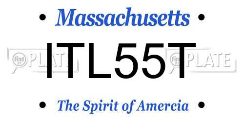 ITL55T Massachusetts License Plate