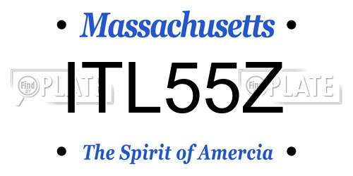 ITL55Z Massachusetts License Plate