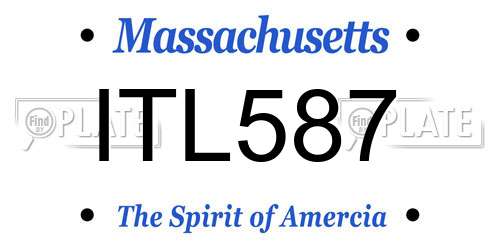 ITL587 Massachusetts License Plate