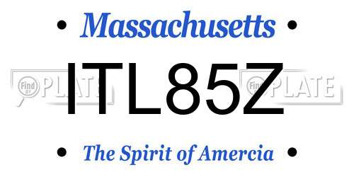 ITL85Z Massachusetts License Plate