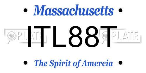 ITL88T Massachusetts License Plate