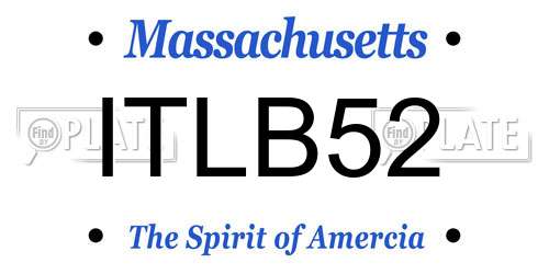 ITLB52 Massachusetts License Plate