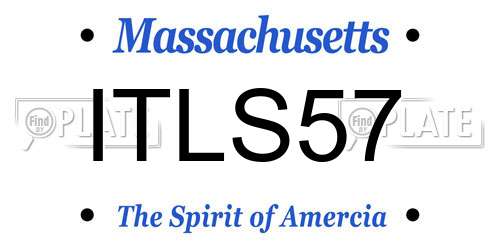 ITLS57 Massachusetts License Plate