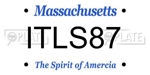 ITLS87 Massachusetts License Plate