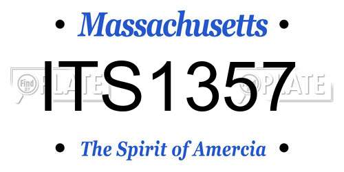ITS1357 Massachusetts License Plate
