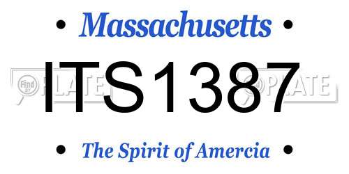 ITS1387 Massachusetts License Plate