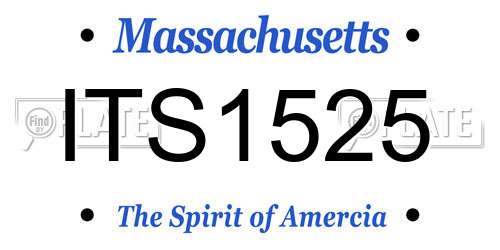 ITS1525 Massachusetts License Plate