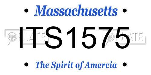 ITS1575 Massachusetts License Plate