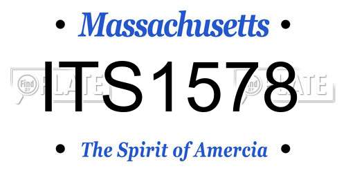 ITS1578 Massachusetts License Plate