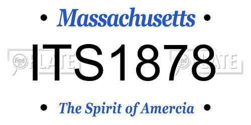 ITS1878 Massachusetts License Plate