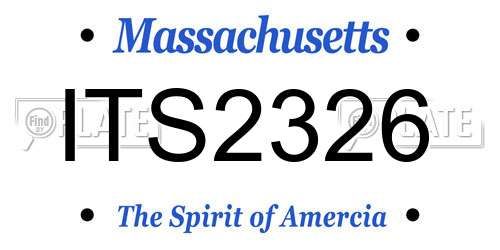 ITS2326 Massachusetts License Plate