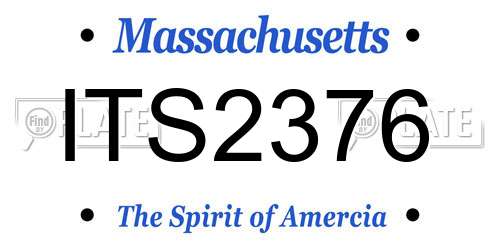 ITS2376 Massachusetts License Plate