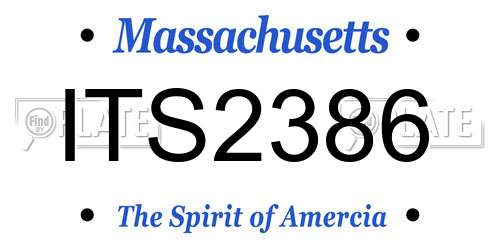 ITS2386 Massachusetts License Plate