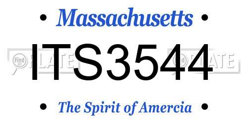 ITS3544 Massachusetts License Plate