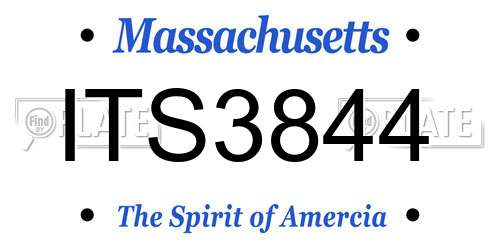 ITS3844 Massachusetts License Plate
